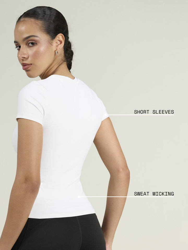 White Sculpt Core Top