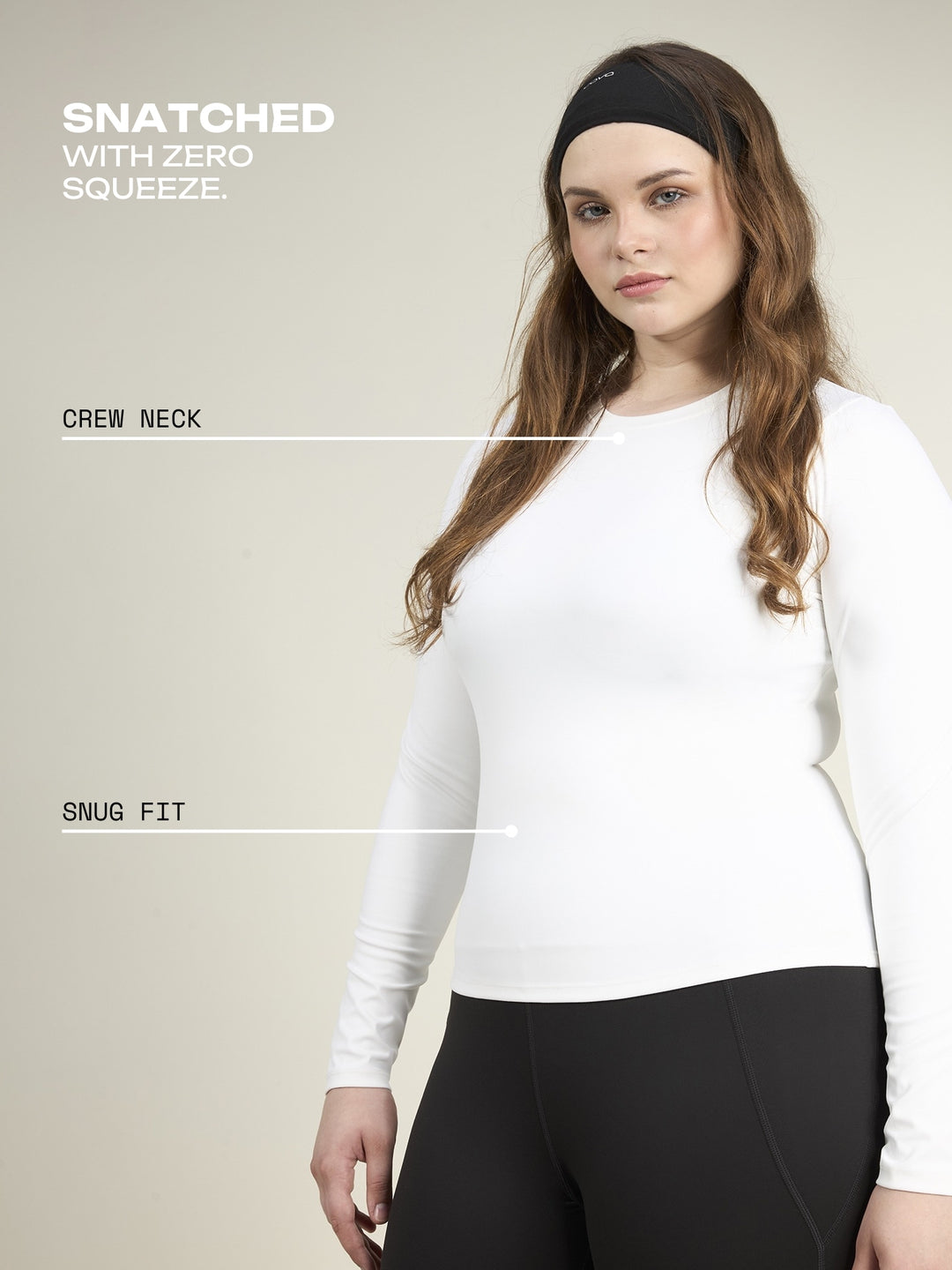 White Sculpt Crew Top