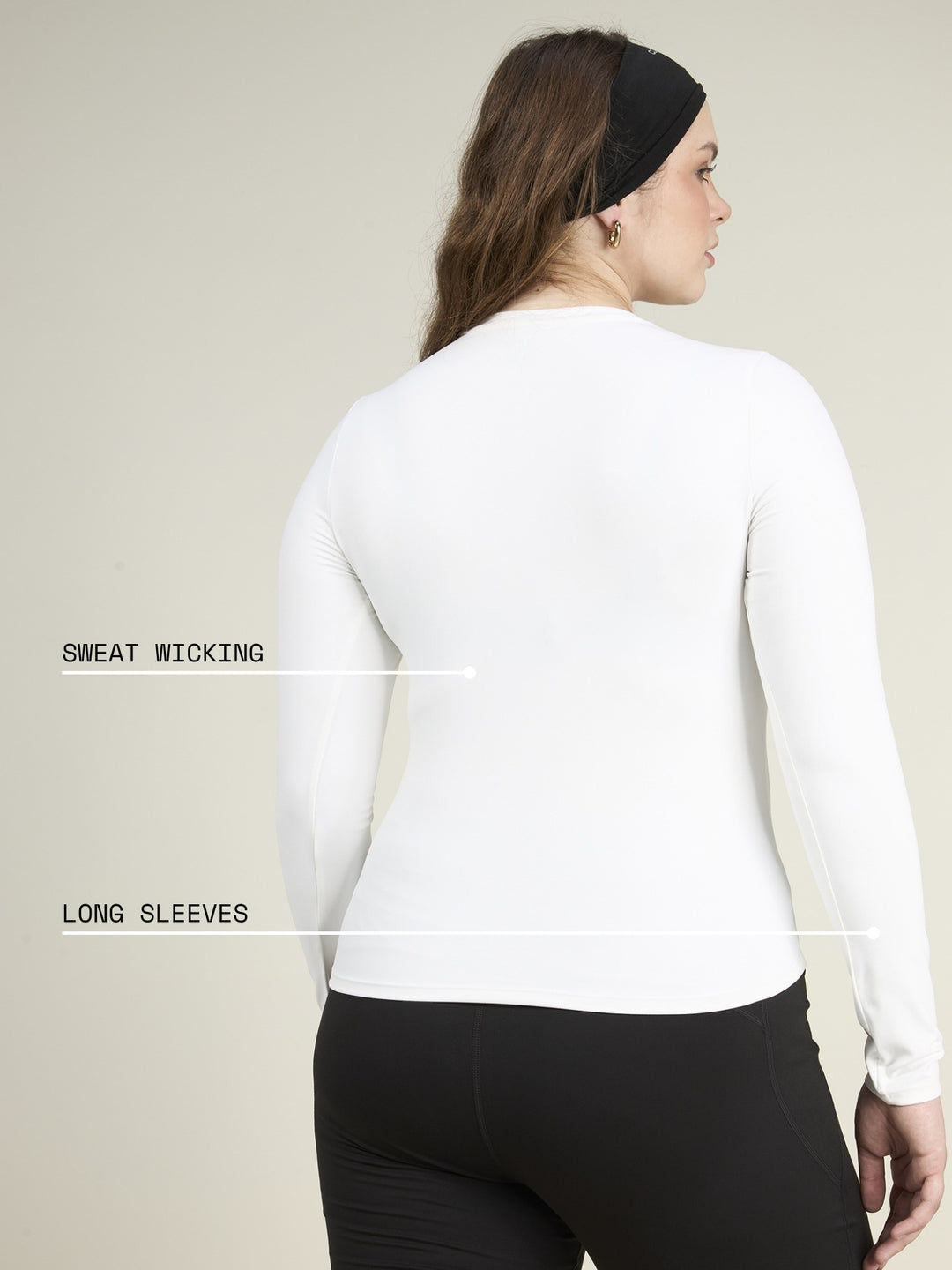 White Sculpt Crew Top