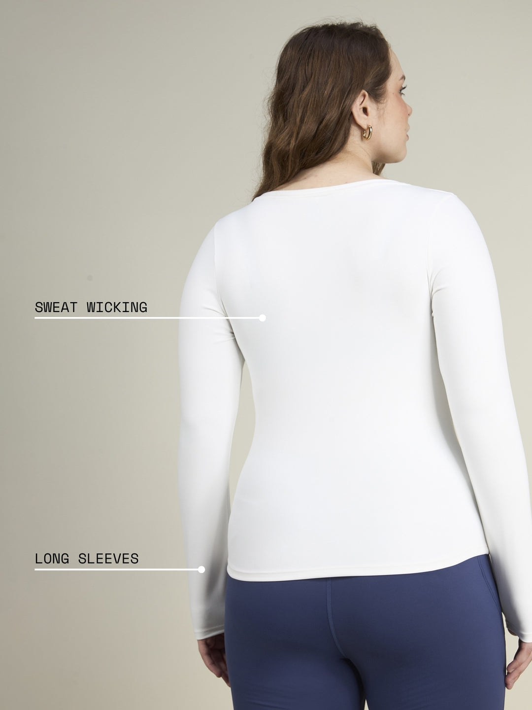 White Sculpt Scoop Top