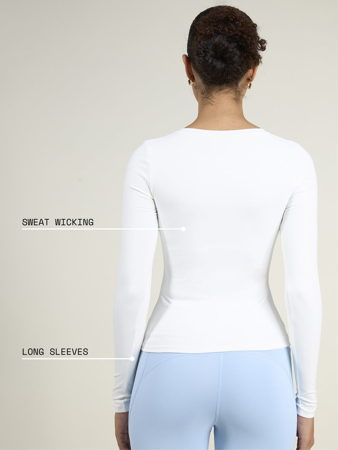 White Sculpt V-Neck Top