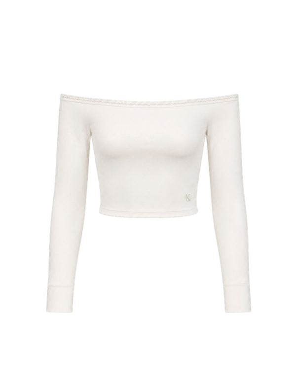 Ivory Lace Off-Shoulder Top