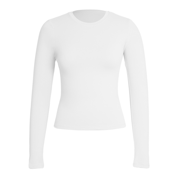 White Sculpt Crew Top