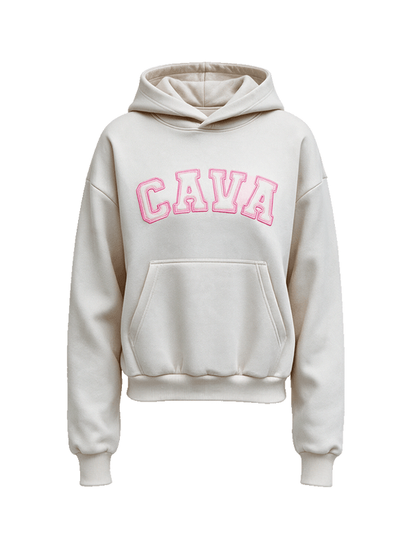 White Fleece Oversized Hoodie