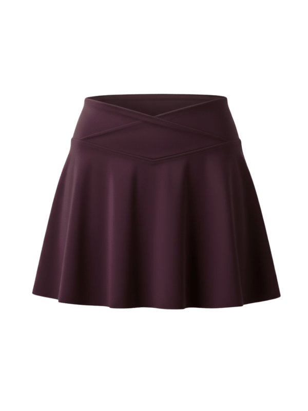Wine Hourglass Swirl Skorts