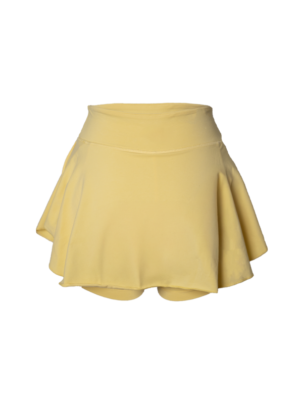Yellow Cotton Twirl Skorts