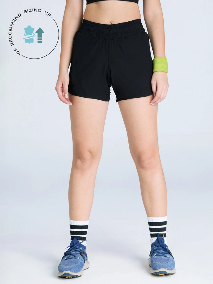 Black Sprint Shorts - Lined