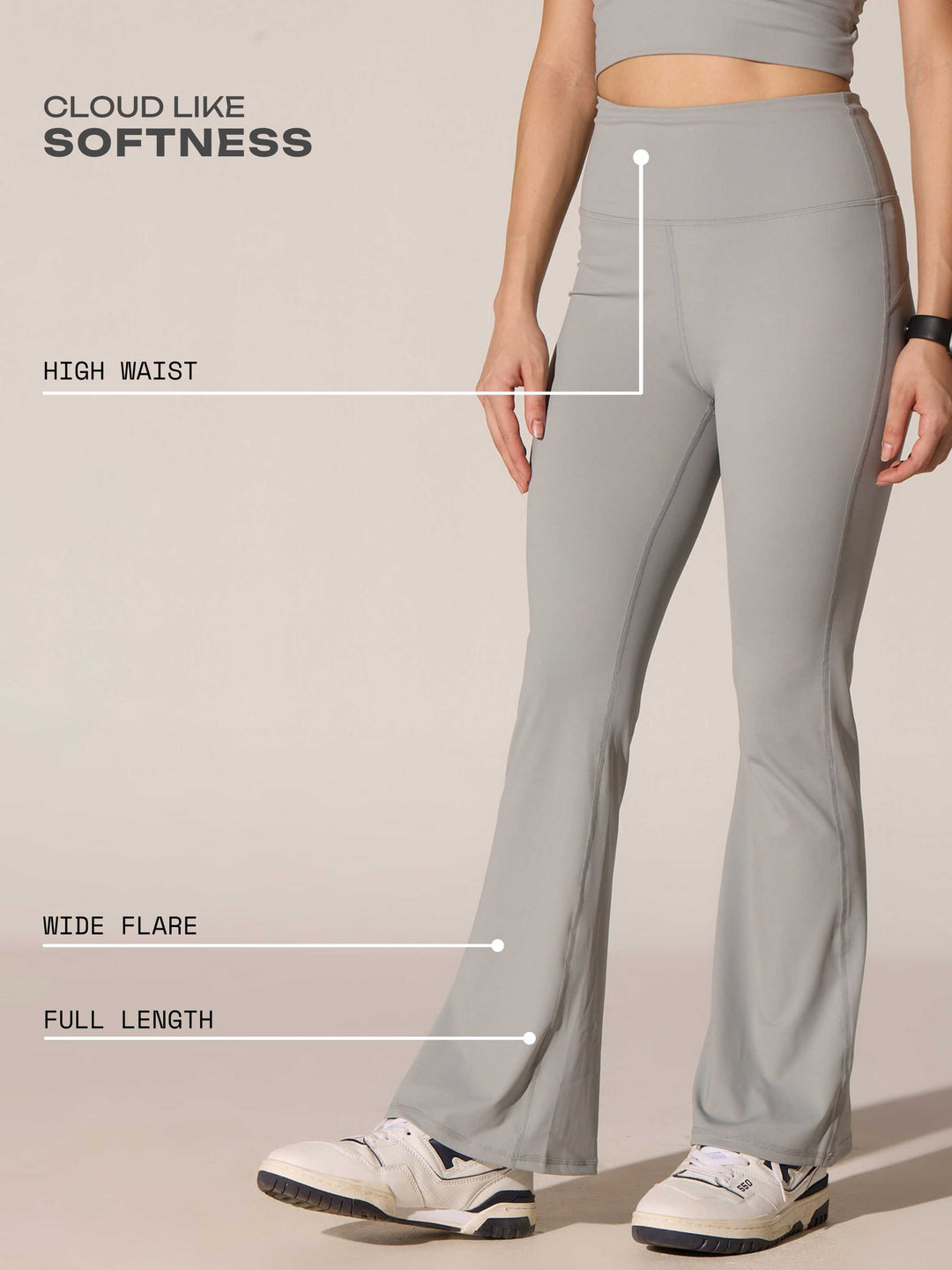 Grey All-In Bootcut Flare Pants