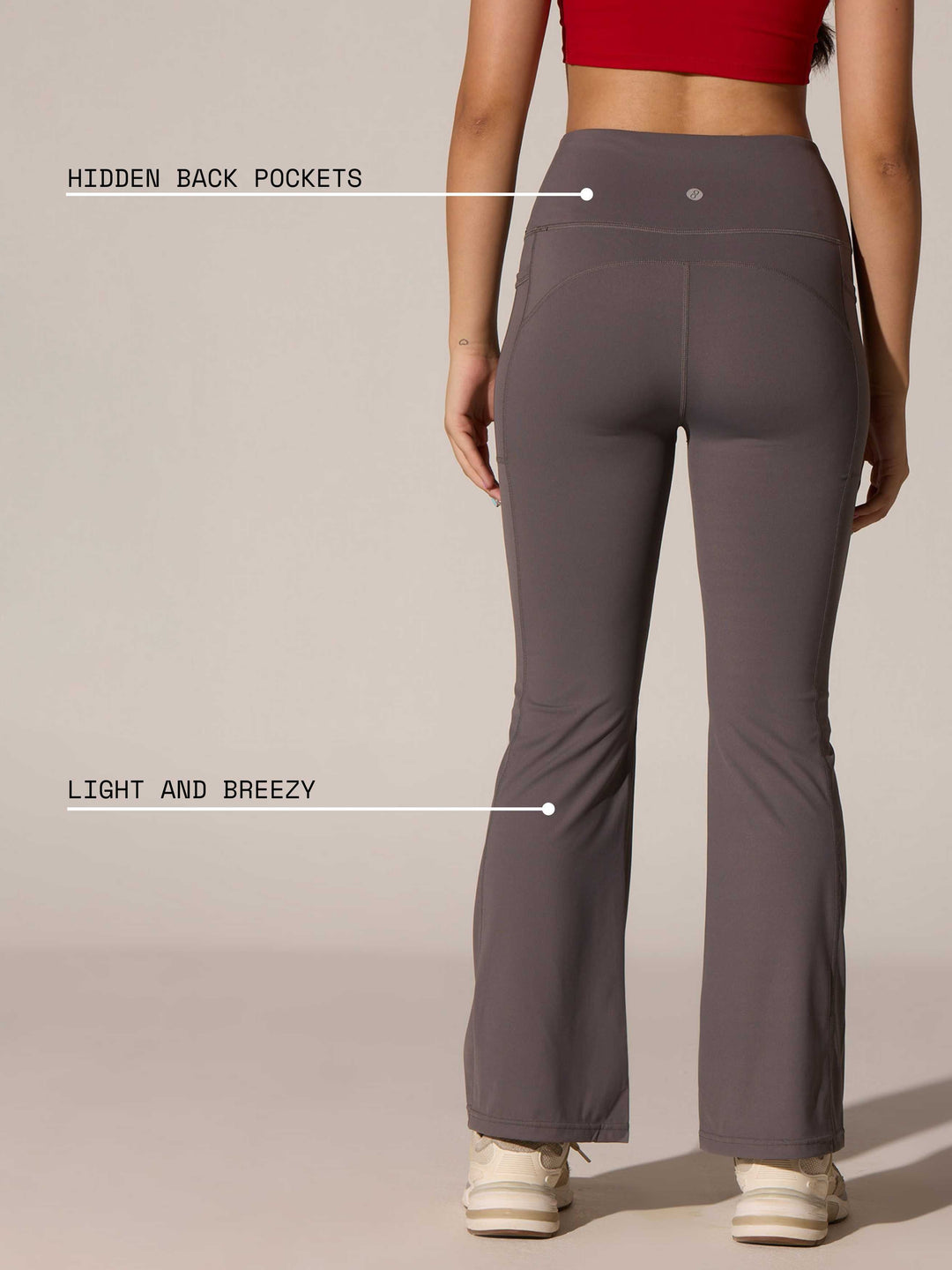 Grey All-Day Flex Flare Pants