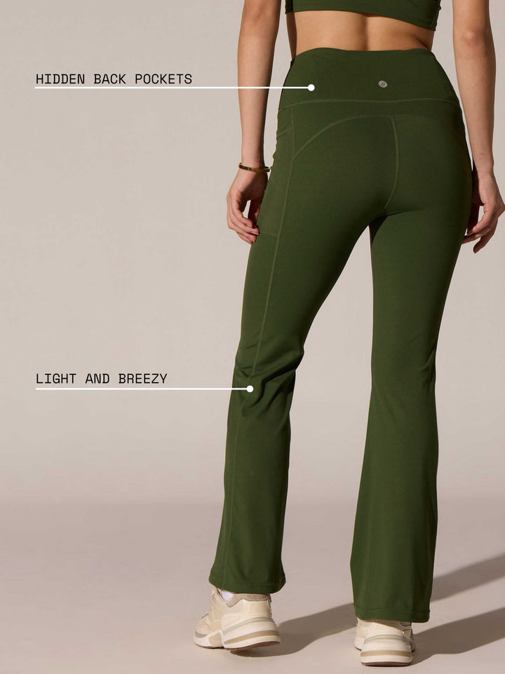 Olive All-Day Flex Flare Pants