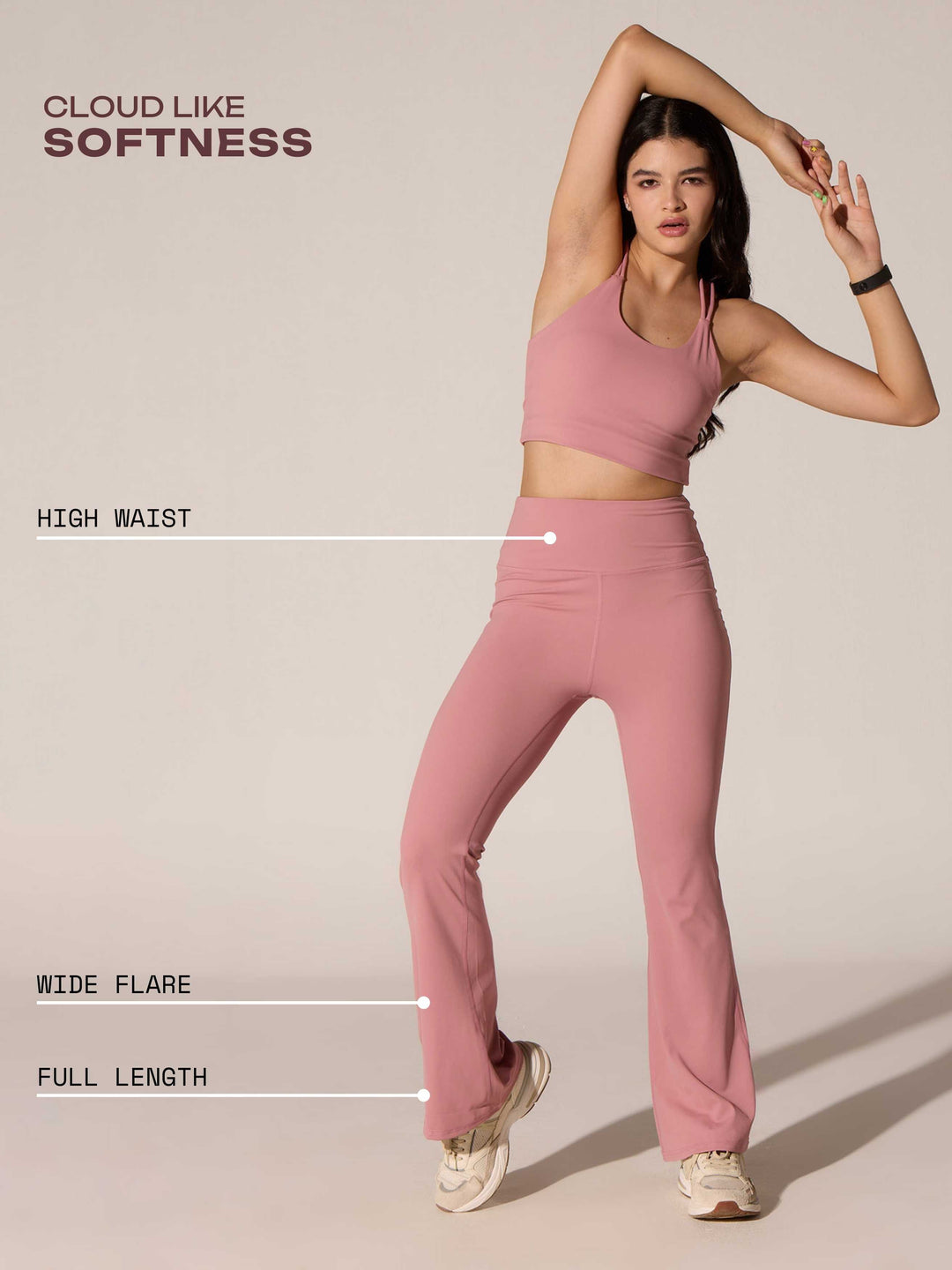 Pink All-In Bootcut Flare Pants