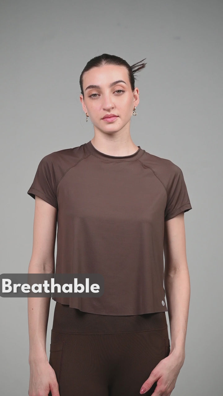 Brown Overlap Tee