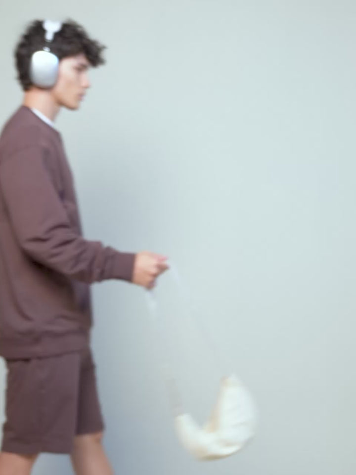 Brown Cotton Leisure Shorts