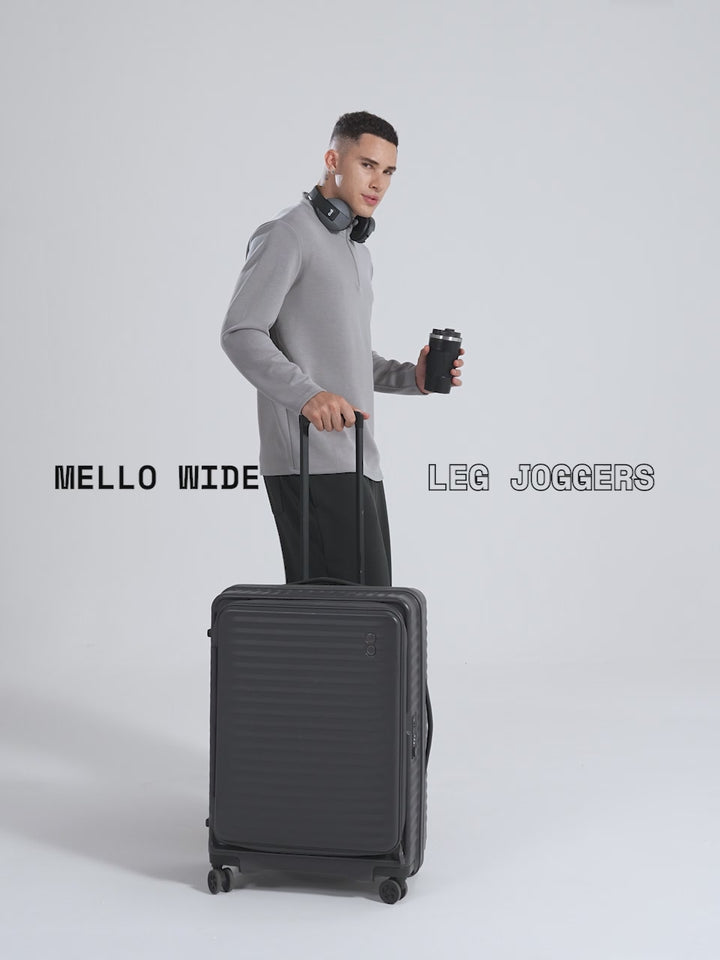 Black Mello Wide Leg Joggers - Men
