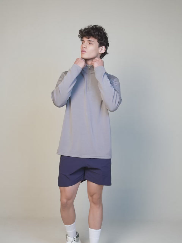 Grey Modal Half Zip