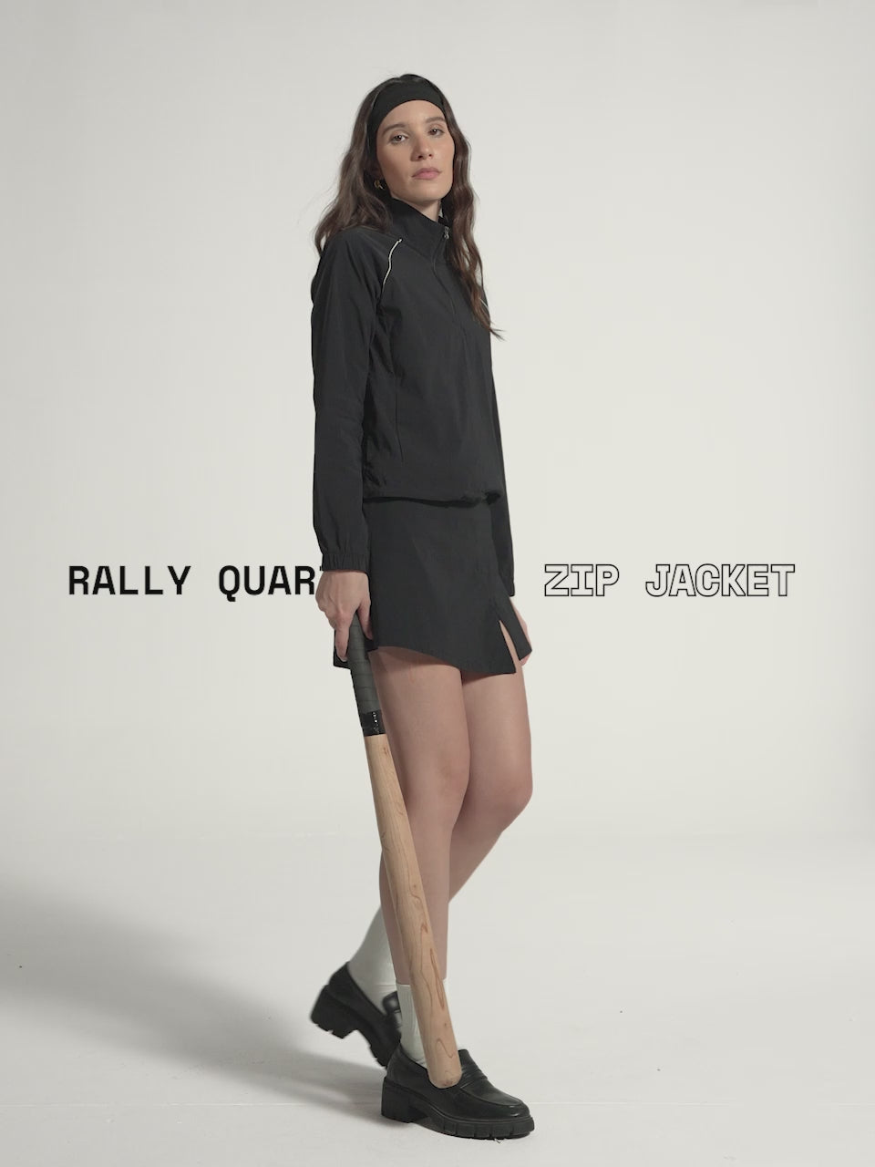 Black Rally Quarter Zip Jacket