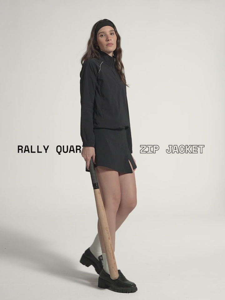 Black Rally Quarter Zip Jacket