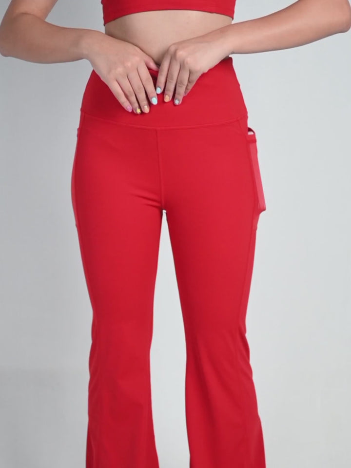 Red All-Day Flex Flare Pants