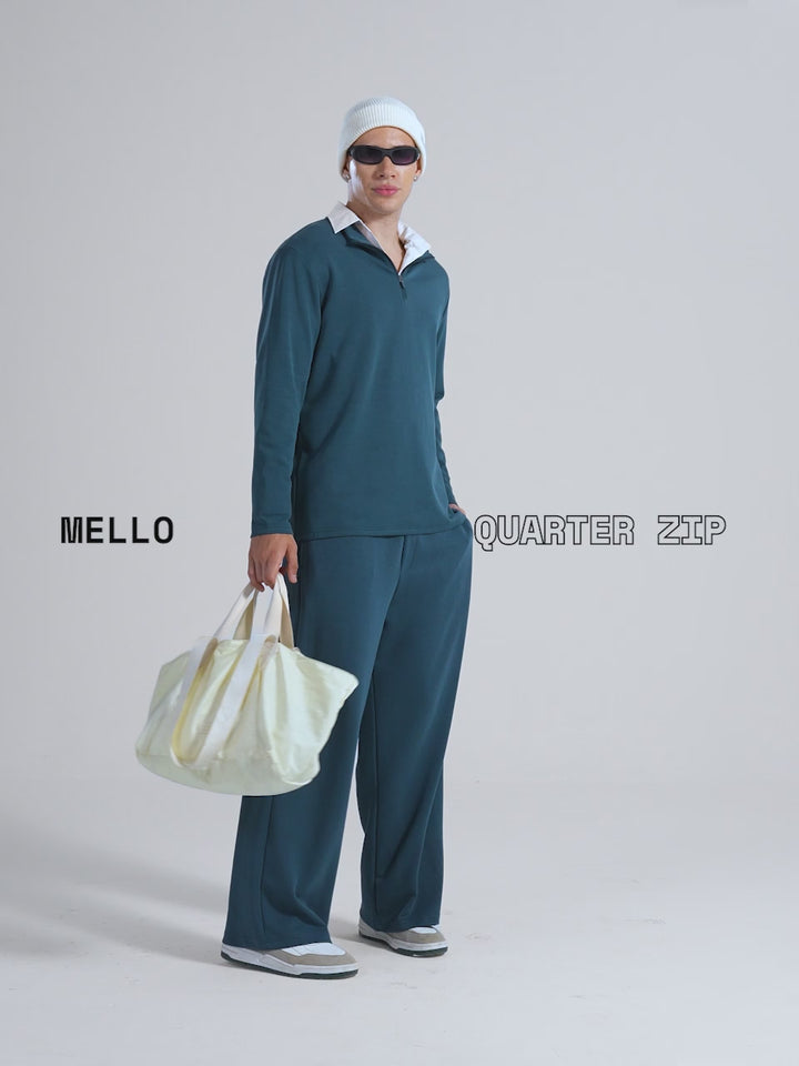 Petrol Blue Mello Quarter Zip