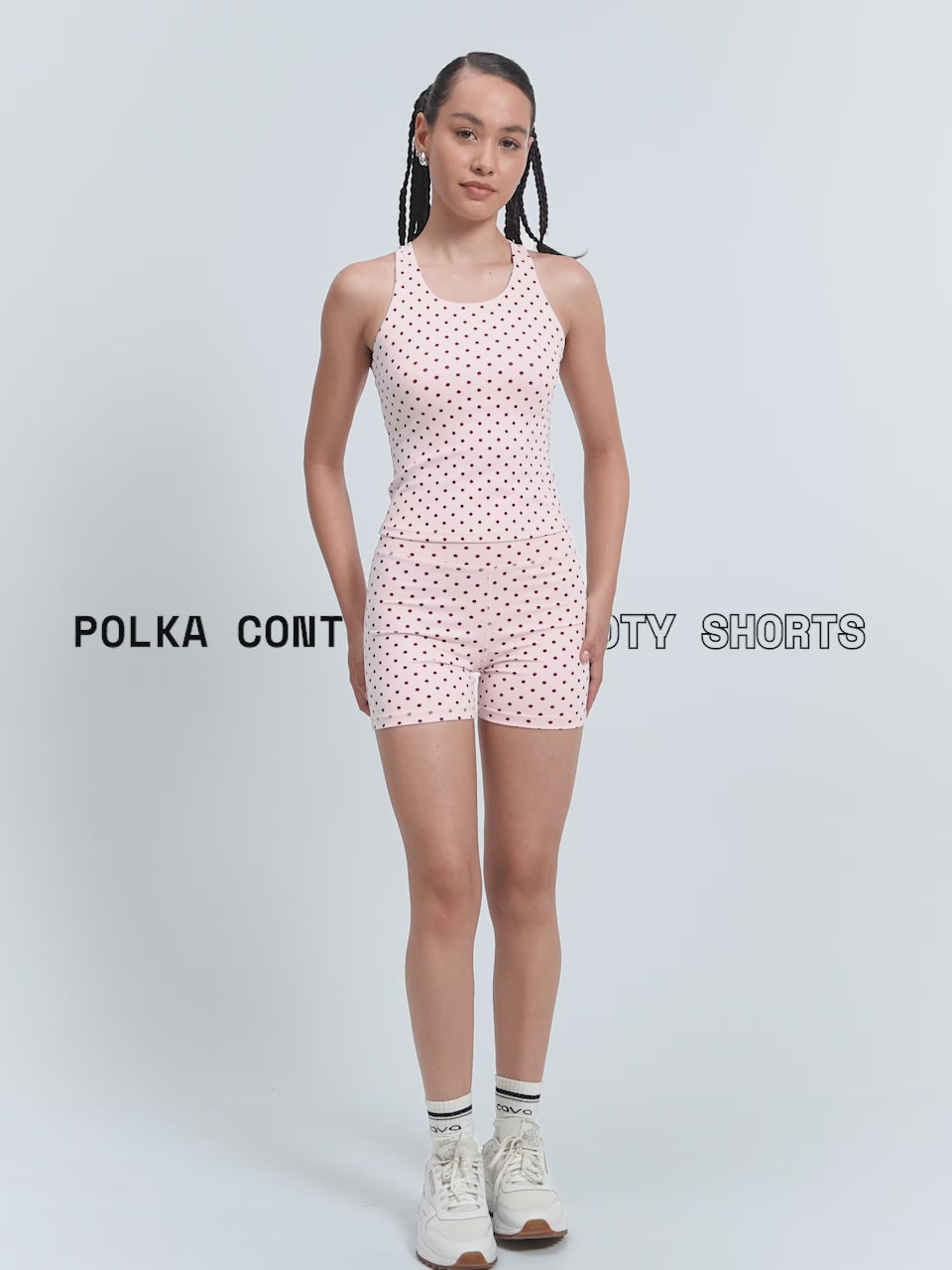 Blush Polka Contour Booty Shorts