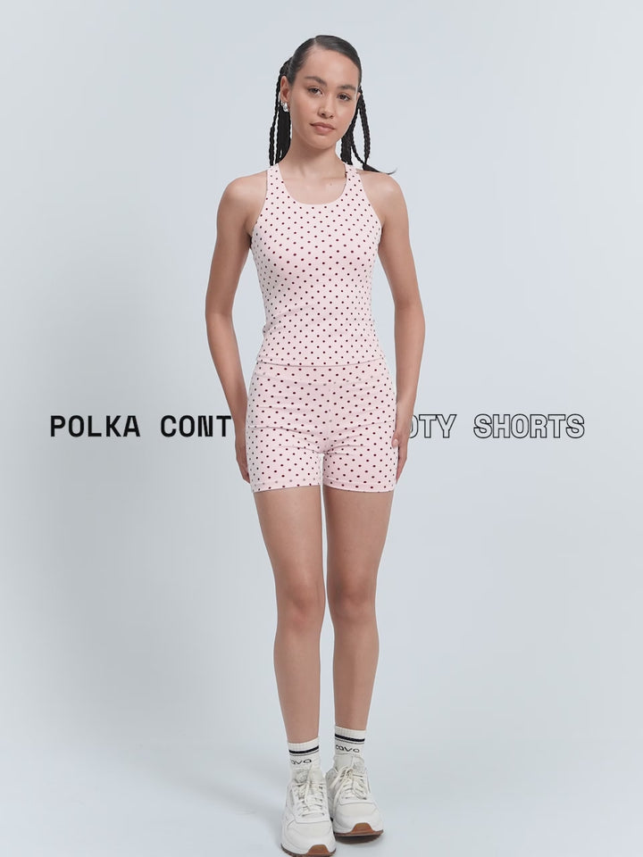 Blush Polka Contour Booty Shorts