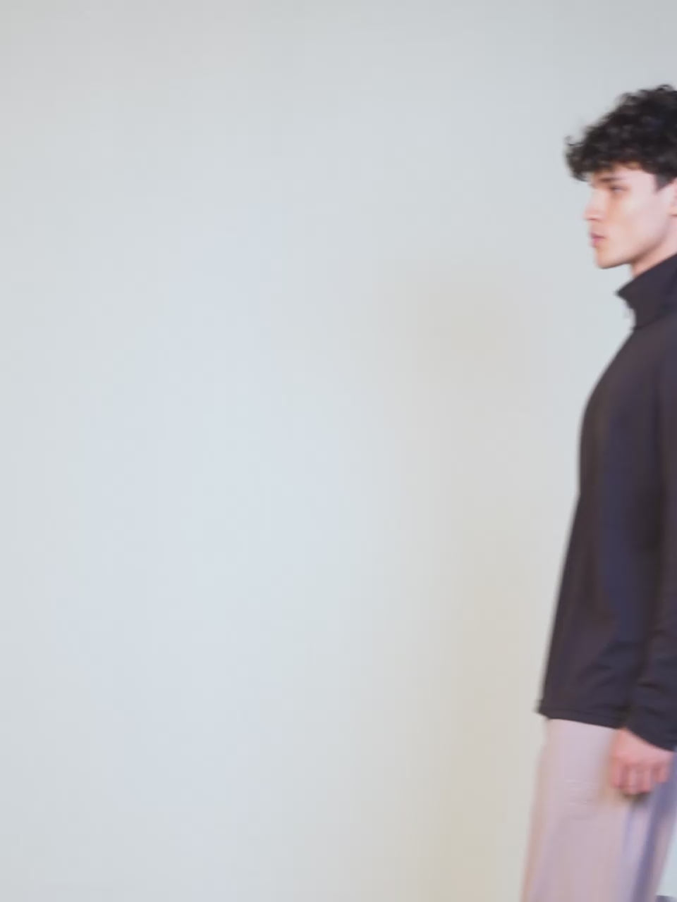 Black Modal Half Zip