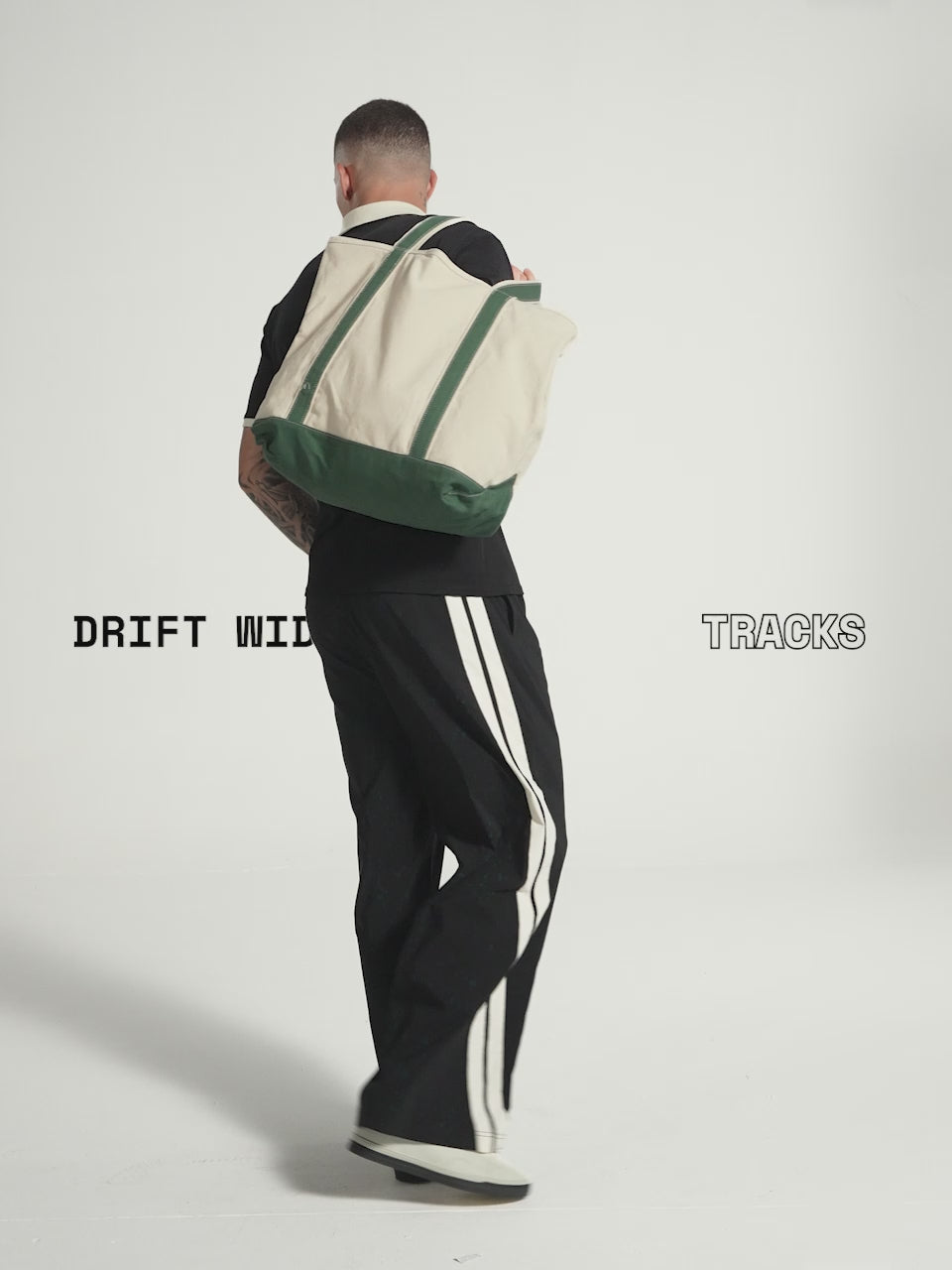 Black Drift Wide Leg Tracks - Men