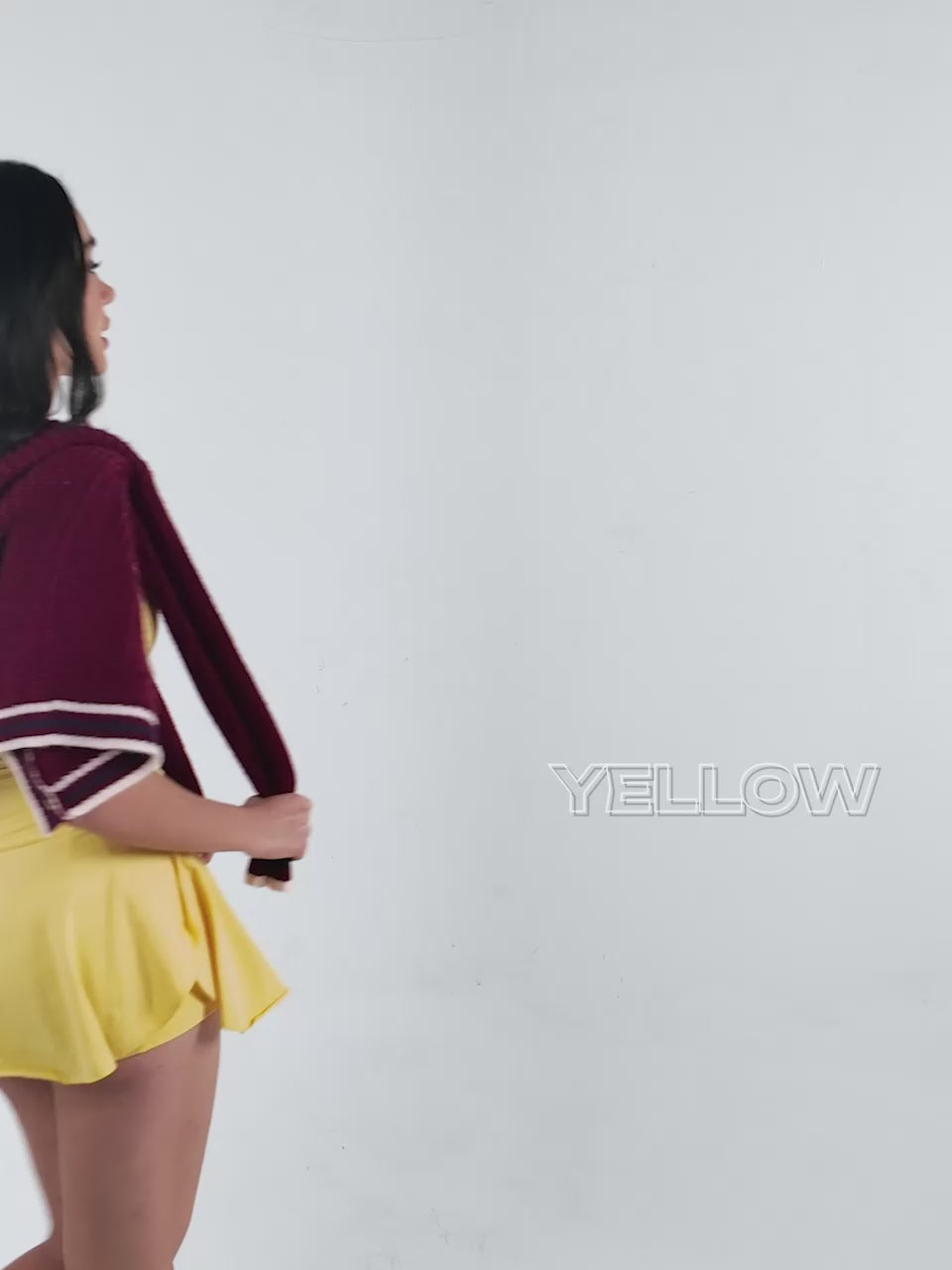 Yellow Cotton Twirl Skorts