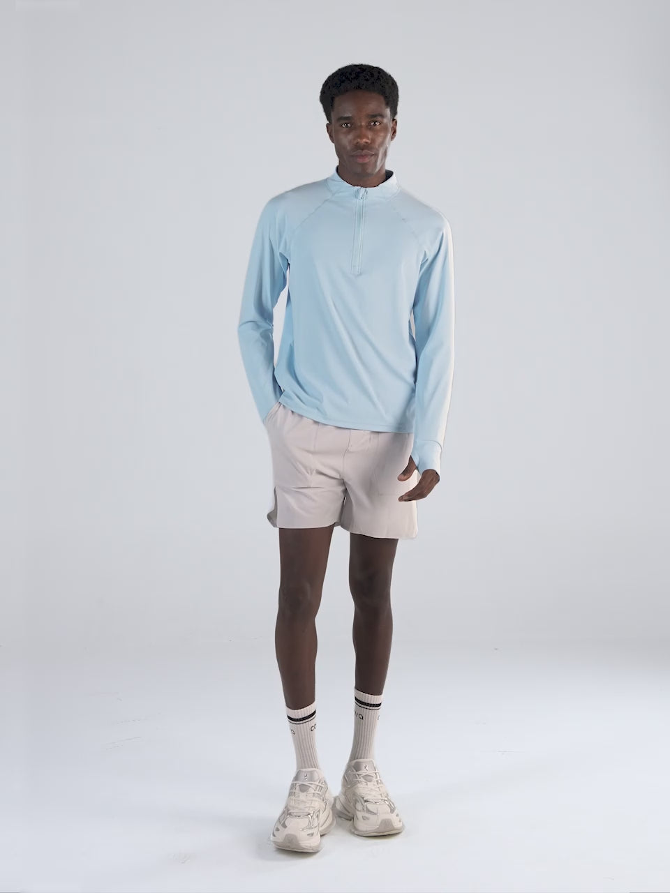 Ice Blue Athletic Quarter-Zip