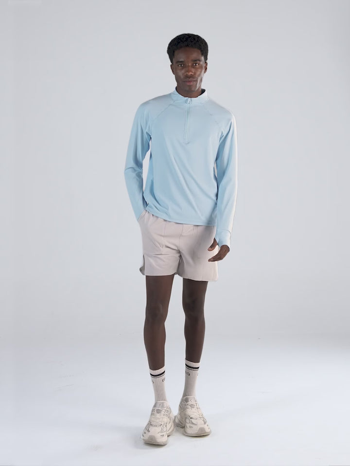 Ice Blue Athletic Quarter-Zip