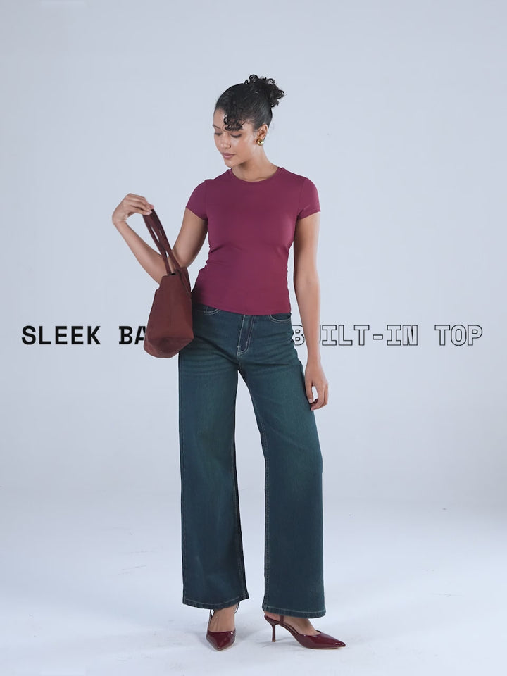 Cherry Sleek Backless Built-in Top