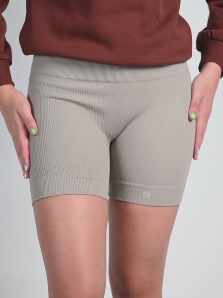 Taupe Seamless Booty Shorts