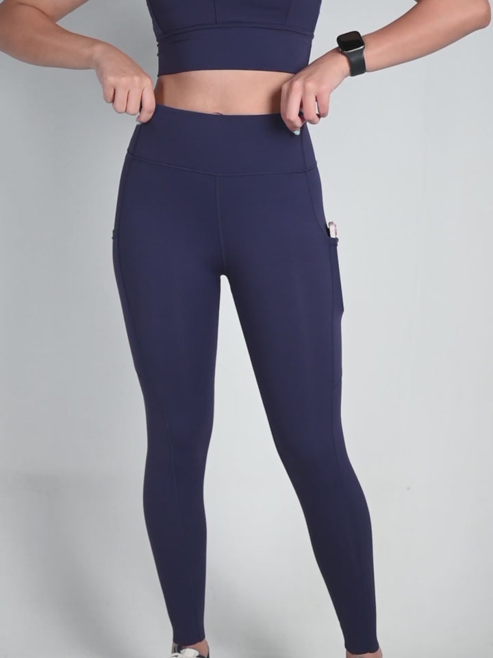 Purple Septa Pocket Leggings