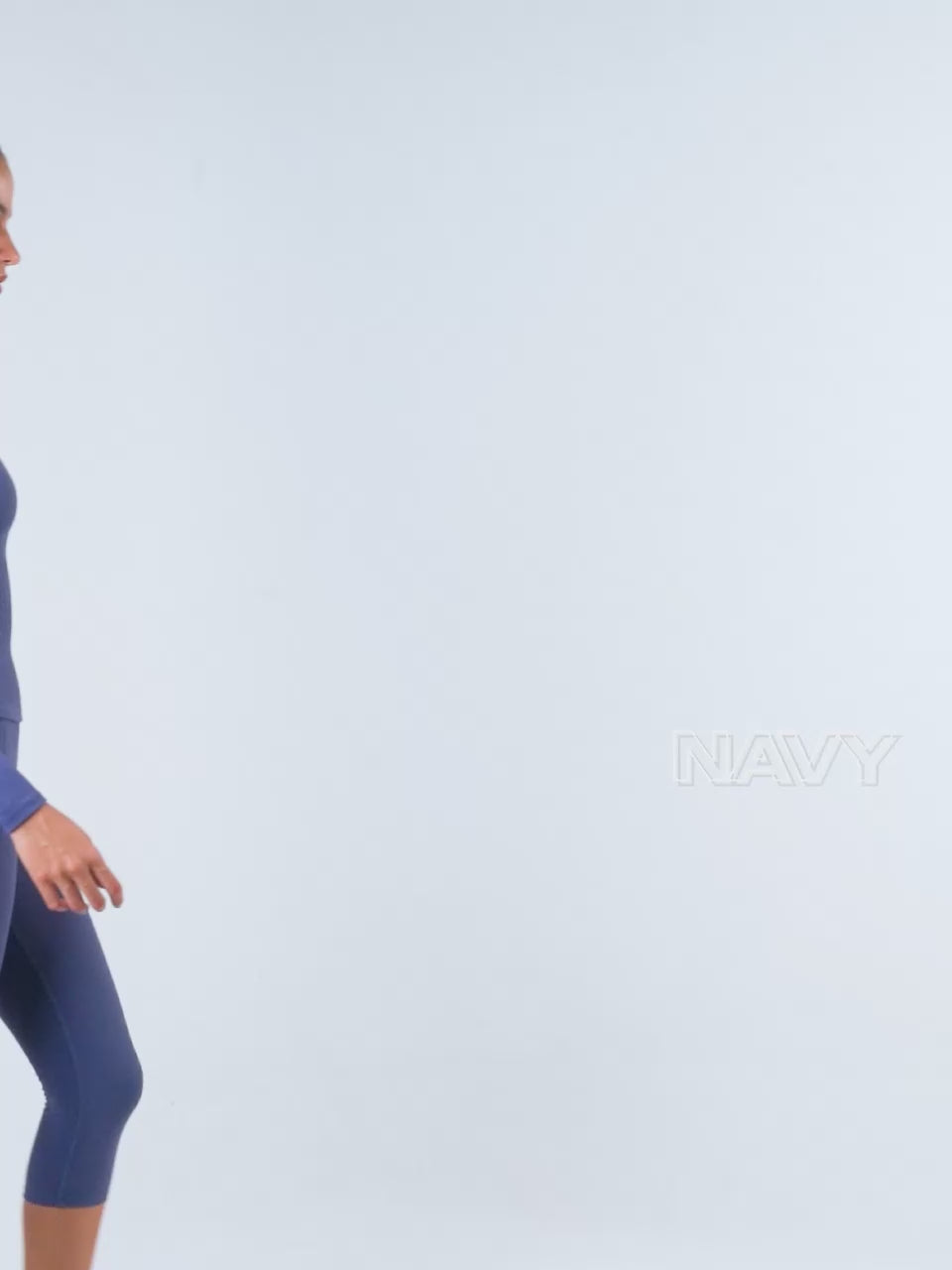 Navy Sculpt V-Neck Top