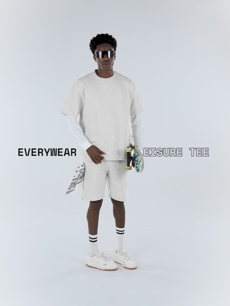 Grey Melange Everywear Leisure Tee