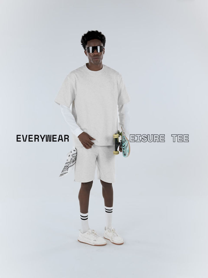Grey Melange Everywear Leisure Tee