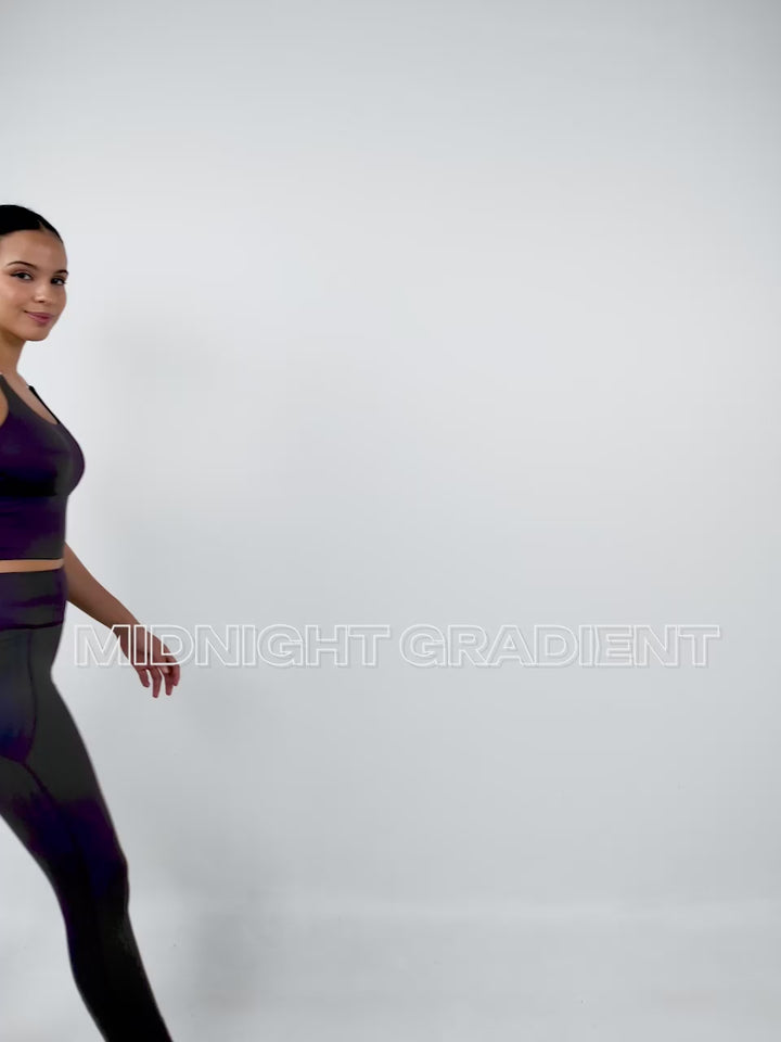 Midnight Gradient Cross Back Sports Bra