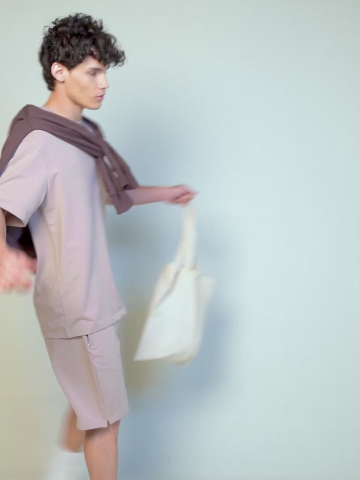 Dusty Pink Cotton Leisure Shorts