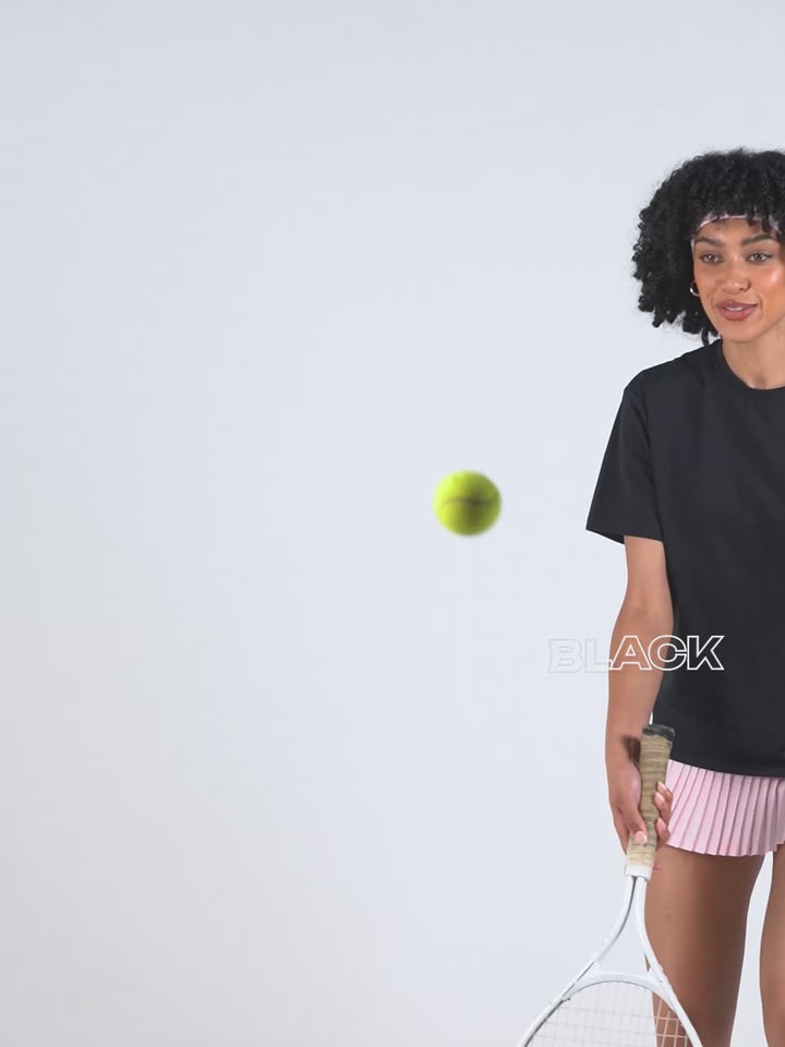 Black  Serve Side Oversized Printed Tee - Women