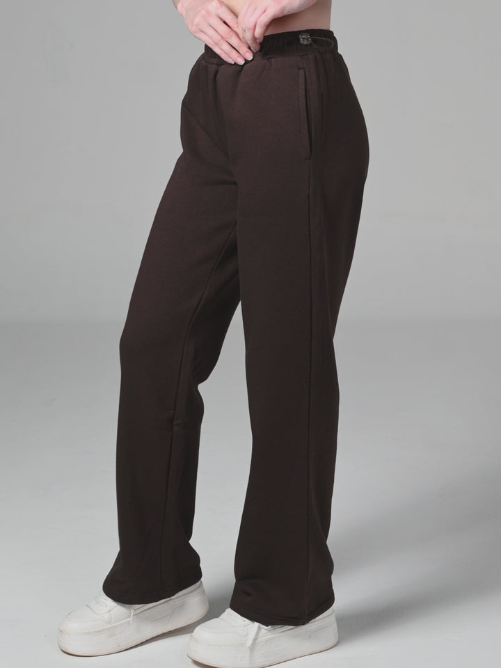 Brown Relaxed Wide Leg Pants