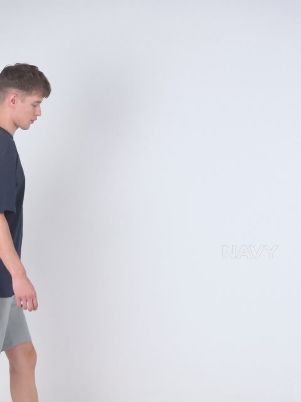 Navy Certified Hoopers Oversized Printed Tee - Men