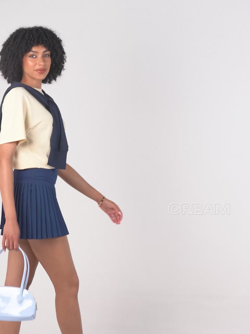 Cream Cava Sport Oversized Printed Tee - Women