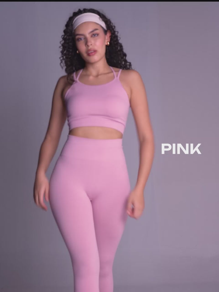 Pink Sky Rise Leggings