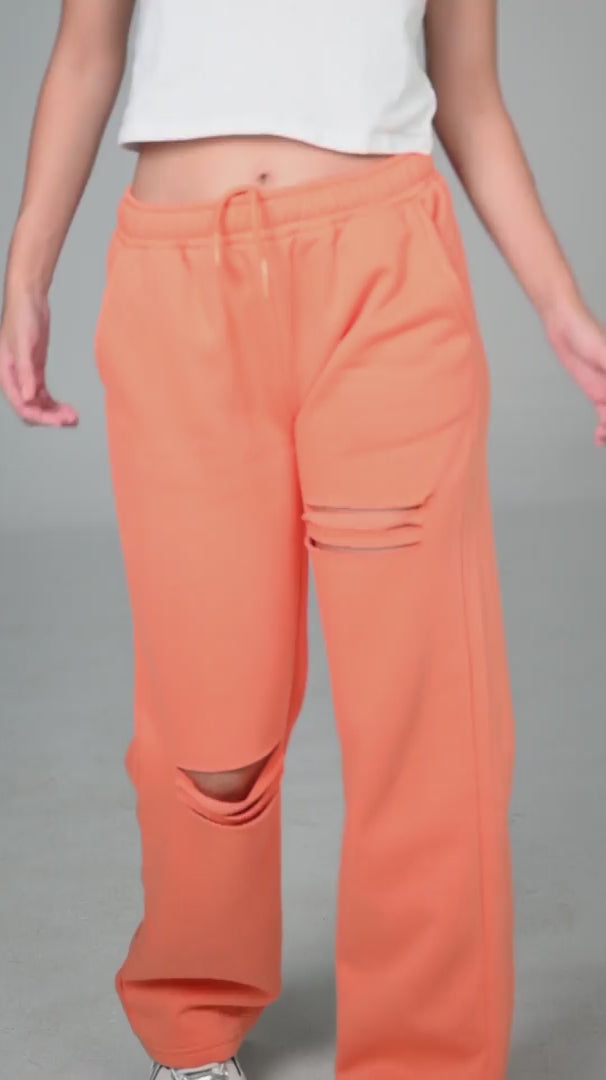 Orange Dual Slit Adapt Joggers