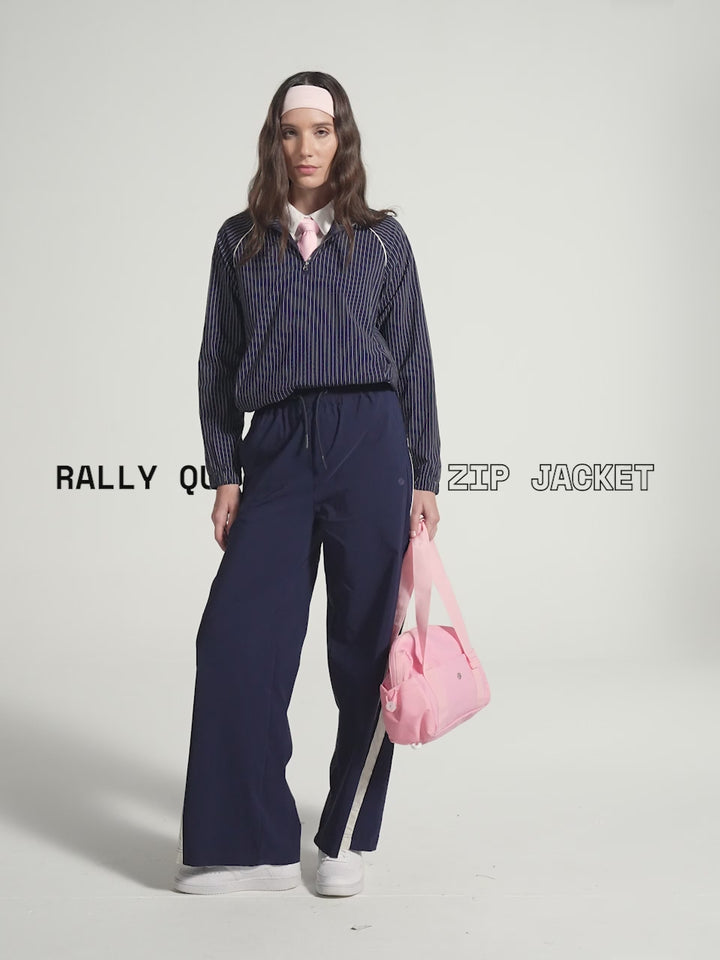 Navy Stripe Rally Quarter Zip Jacket
