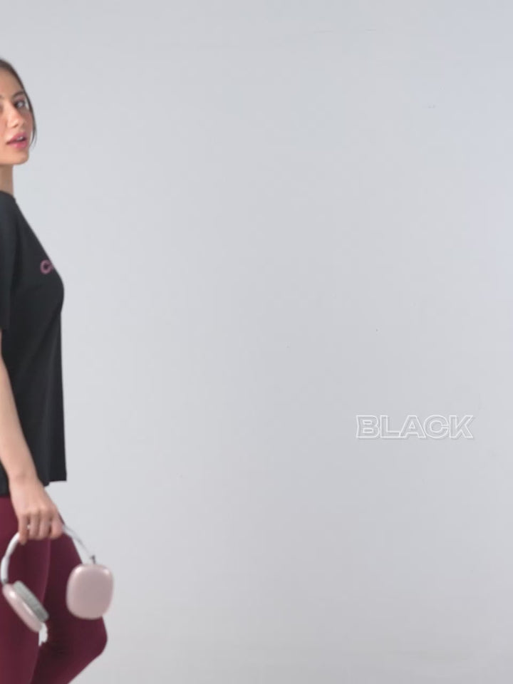 Black Love All Oversized Printed Tee - Women