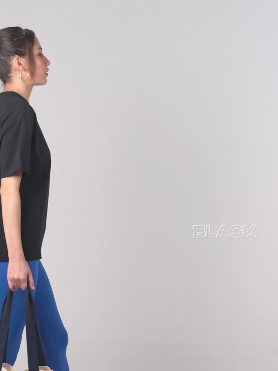 Black Cava Sport Oversized Printed Tee - Women