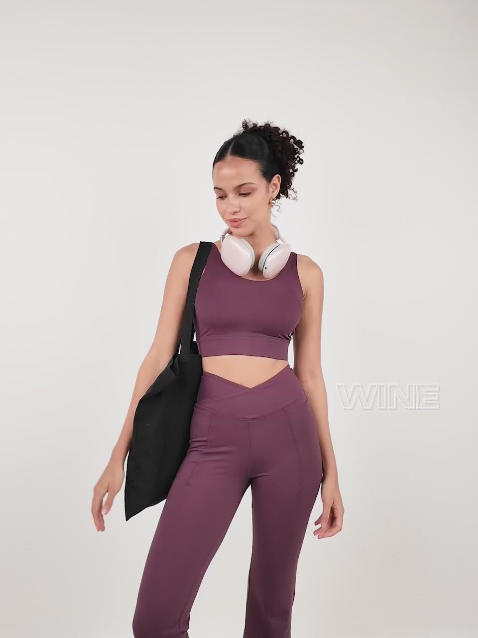 Wine High Impact Sports Bra