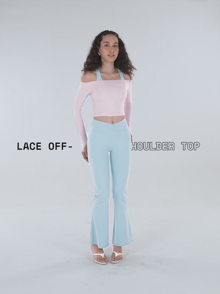 Blush Lace Off-Shoulder Top