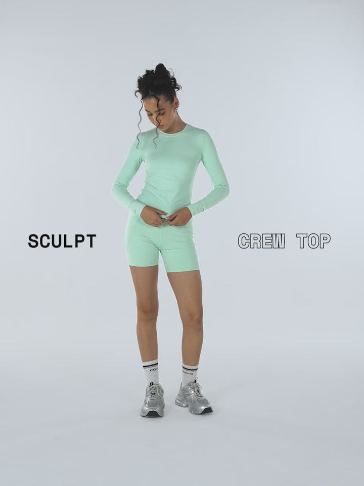 Mint Sculpt Crew Top